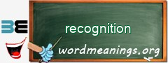 WordMeaning blackboard for recognition